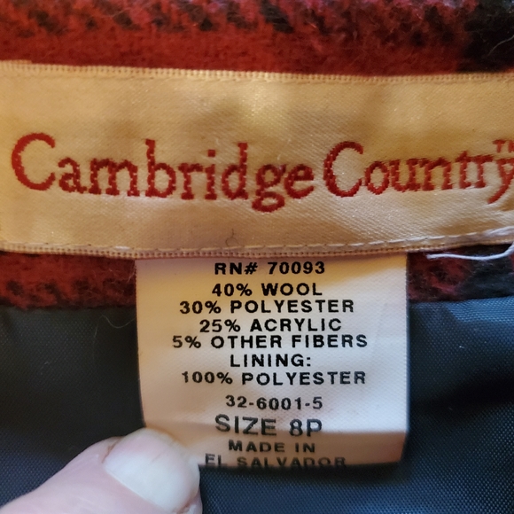 Wool Full-wrap Skirt with Fringe, fully lined, Size 8P - Picture 5 of 5